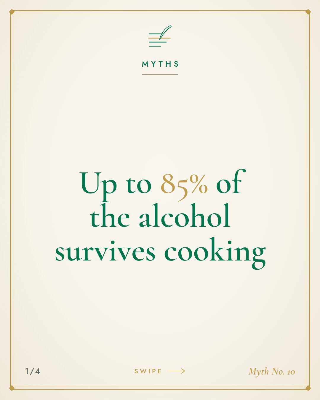 Plate reading: Up to 85% of the alcohol survives cooking